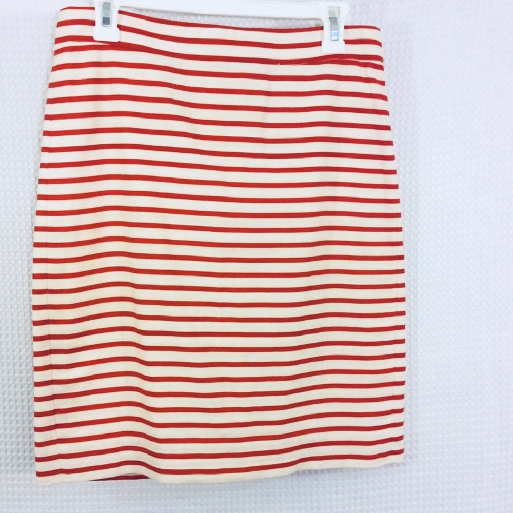 ❤️ Red Striped J. Crew Pencil Skirt ❤️